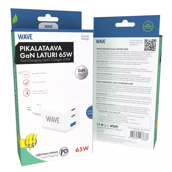 WAVE 65W PIKALATAAVA GAN-VERKKOLATURI - Verkkolaturit - 6418312177688 - 1