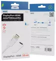 WAVE DISPLAYPORT-HDMI-ADAPTERI, 25 CM - Adapterit ja jakajat - 6418312122619 - 1