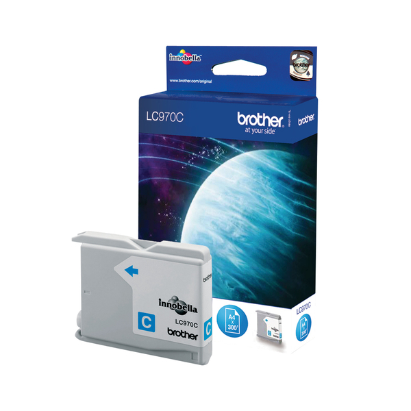 BROTHER LC970C CYAN VÄRIPATRUUNA - Brother-mustesuihkuvärit - 4977766648509 - 1