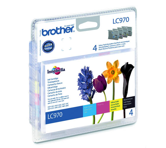 BROTHER LC970 MUSTEPATRUUNA 4-VÄRI - Brother-mustesuihkuvärit - 5014047560729 - 1