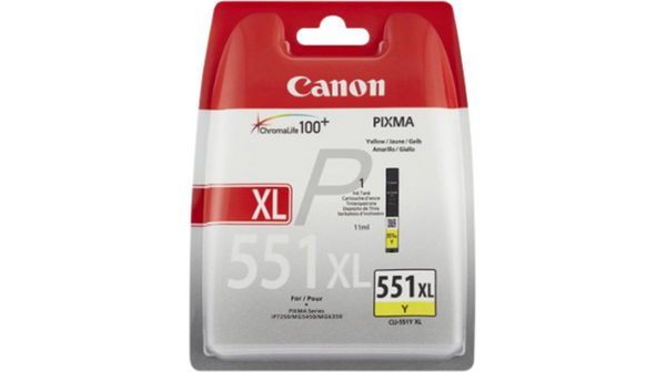 CANON CLI-551XL Y YELLOW MUSTEPATRUUNA - Canon-mustesuihkuvärit - 8714574584249 - 1