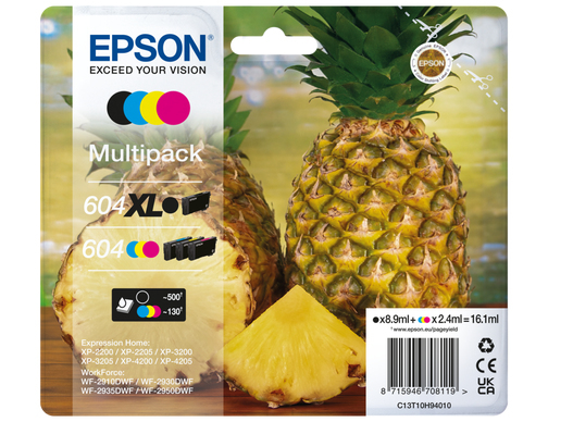 EPSON 604 MULTIPACK-NELIVÄRIPAKKAUS - Epson-mustesuihkuvärit - 8715946708119 - 1