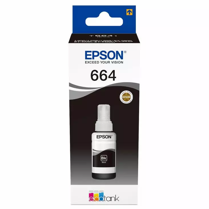EPSON 664 T6641 BLACK MUSTEPULLO 70ML - Epson-mustesuihkuvärit - 8715946540979 - 1