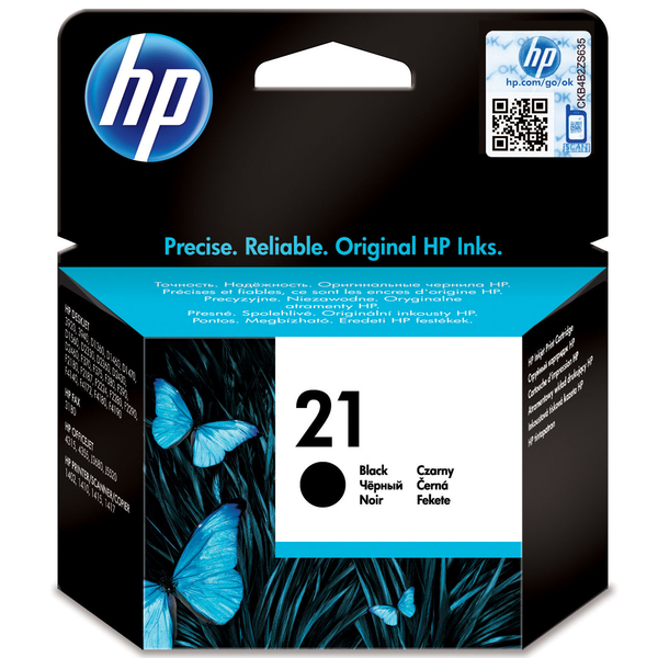 HP 21 MUSTA VÄRIPATRUUNA 5ML - HP-mustesuihkuvärit - 884962780749 - 1