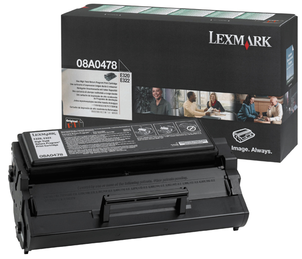 LEXMARK 08A0478 MUSTA LASERVÄRIKASETTI - Muiden merkkien laservärit - 734646368759 - 1