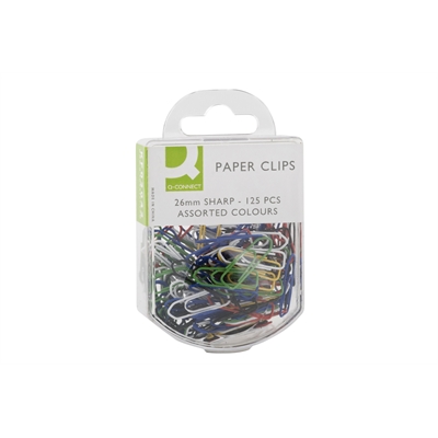Q-CONNECT PAPERILIITIN 26MM VÄRILLISET - Paperiliittimet - 5705831020429 - 1