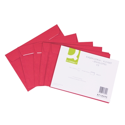 Q-CONNECT TARRAKUORI C5 PUNAINEN - Kirjekuoret - 5705831184909 - 1