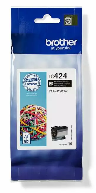 BROTHER LC424BK MUSTA VÄRIPATRUUNA - Brother-mustesuihkuvärit - 4977766810449 - 1