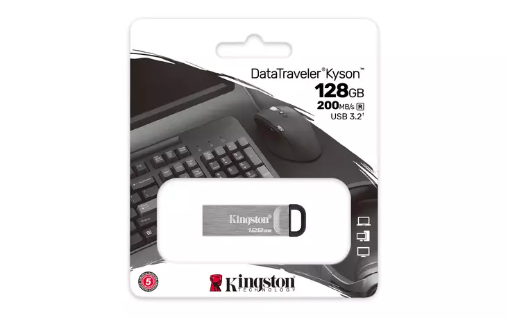 KINGSTON DATATRAVELER KYSON 128 GB - USB-muistitikut - 740617309119 - 1